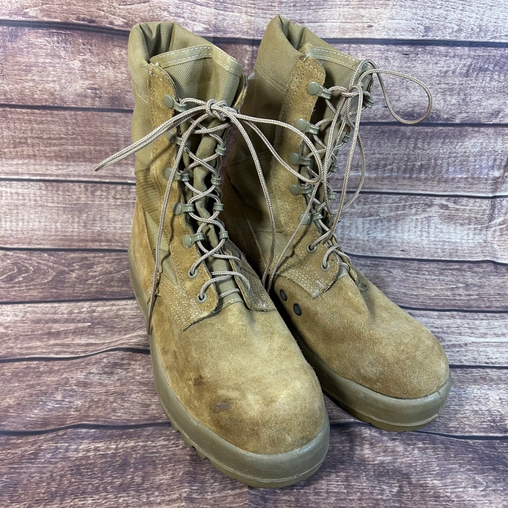 Belleville AHWC Mens 10 R‎ Coyote Brown Suede Nylon Combat Tactical Boots USA